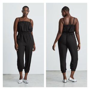 Everlane The Party Of One Black Jumpsuit Size Small New Joggers Cropped N94